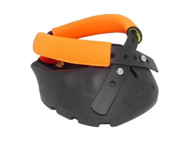 Glove Hufschuh mit GG's Softystraps Neonorange